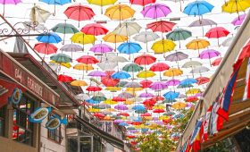 antalya umbrella street Donerciler Carisi antalya